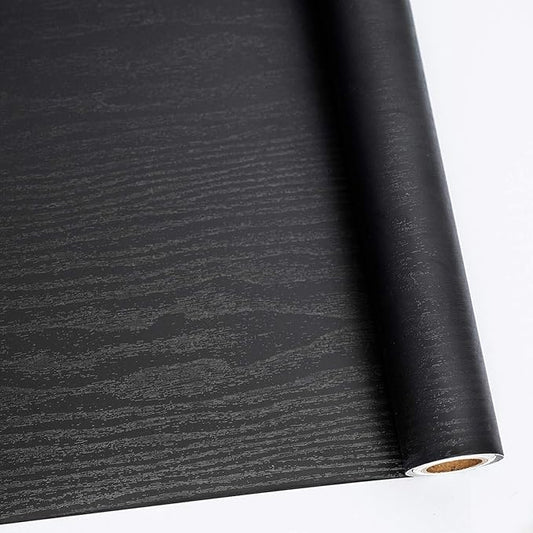 Abyssaly Black Wood Peel and Stick Wallpaper Decorative Self-Adhesive Contact by Abyssaly
