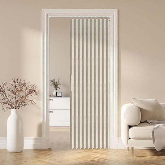 AJAZZ 100% Blackout Magnetic Door Curtain Accordion Doors Interior Accordion by AJAZZ