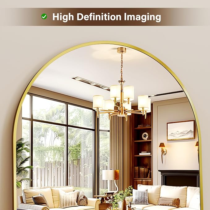 XRAMFY 56" x21 Arched Full Length Mirror Floor Mirrors - Image 4