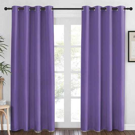 NICETOWN Blackout Curtains 84 Inch Length, Thermal Insulated Room Darkening by NICETOWN