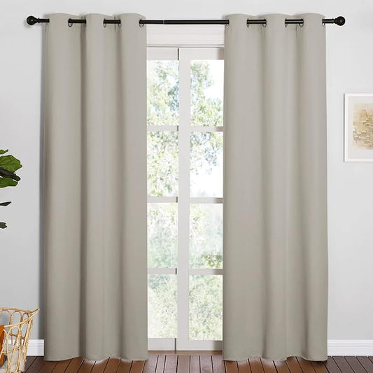 NICETOWN Natural Living Room Blackout Curtains by NICETOWN