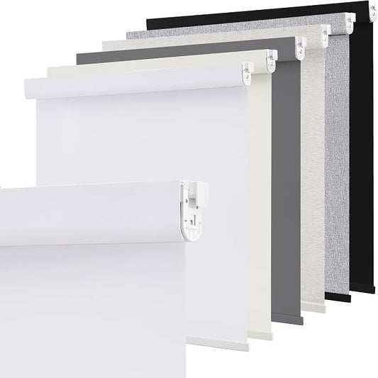 SUNOFF No Drill Tools Cordless Blackout Roller Shades Blinds by SUNOFF