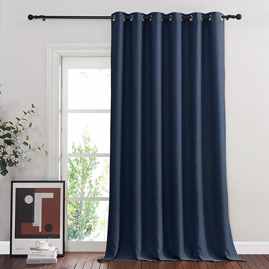 NICETOWN Blackout Navy Blue Bedroom Curtain 118 inches Long, Grommet Thermal by NICETOWN