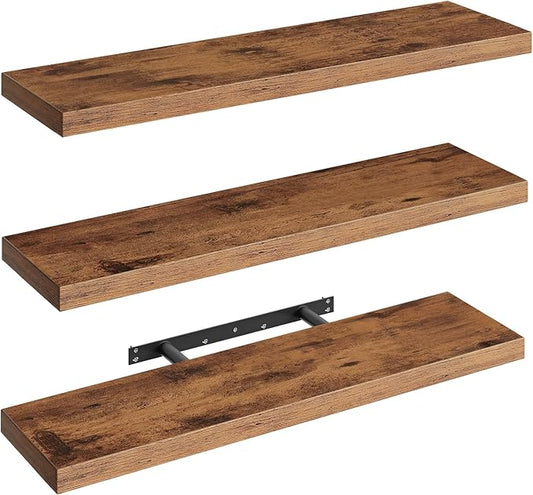 RALGEND Floating Shelves for Wall, 1.5" Thick Wall Shelf Set of 3 by RALGEND