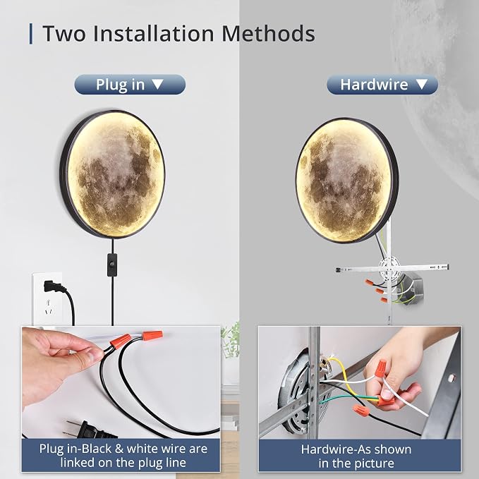 Dimmable Moon Wall Light 19.6 inch Wall Lights - Image 5
