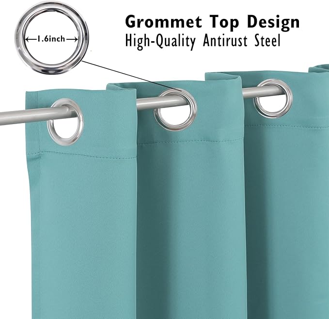 ChrisDowa Room Divider Curtain 84 Inches Long, Wide Blackout Sliding Door - Image 3