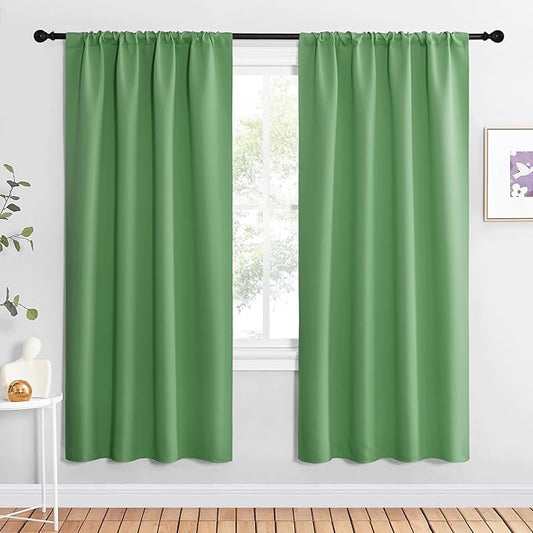NICETOWN Blackout Curtains for Living Curtains, Froest Green, 2 Panels by NICETOWN