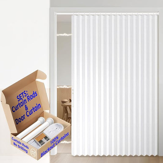 AJAZZ Blackout Accordion Doorway Curtain Set by AJAZZ
