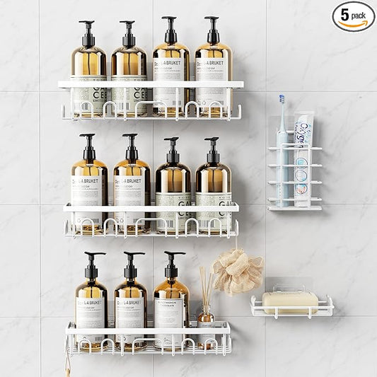 Shower Caddy, 5 Pack Shower Shelves by Deyhoc