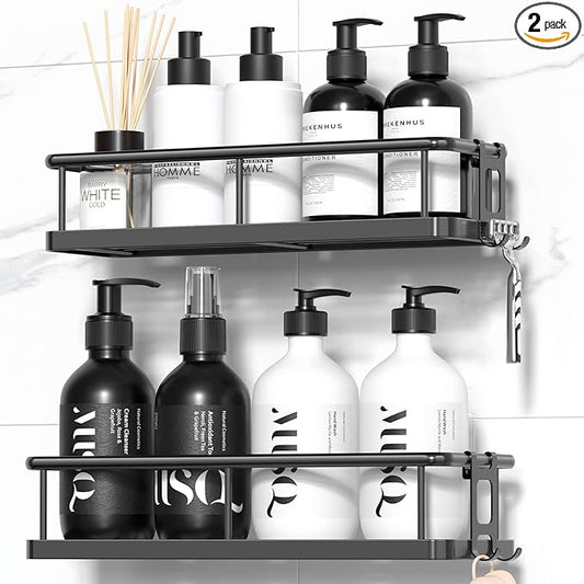YASONIC Shower Caddy Adhesive, Rustproof Shower Shelves by YASONIC