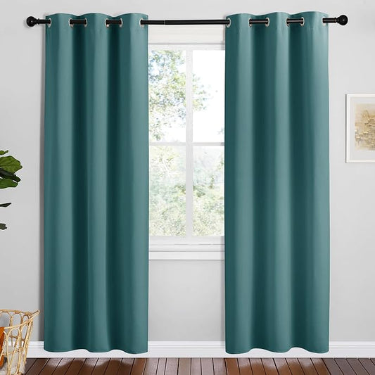 NICETOWN Sea Teal Blackout Curtains 78 inches Length by NICETOWN