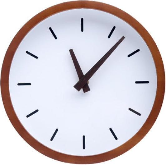 Driini Modern Mid Century Wood Analog Wall Clock by Driini