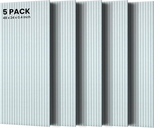 5 Pack Acoustic Panels, 47.2 x 23.6 x 0.35 Inch Sound Proof Panels by TO-TH