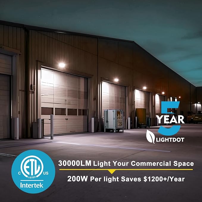 Lightdot 1Pack 200W LED Wall Pack Lights, 100-277v Dusk to Dawn - Image 2
