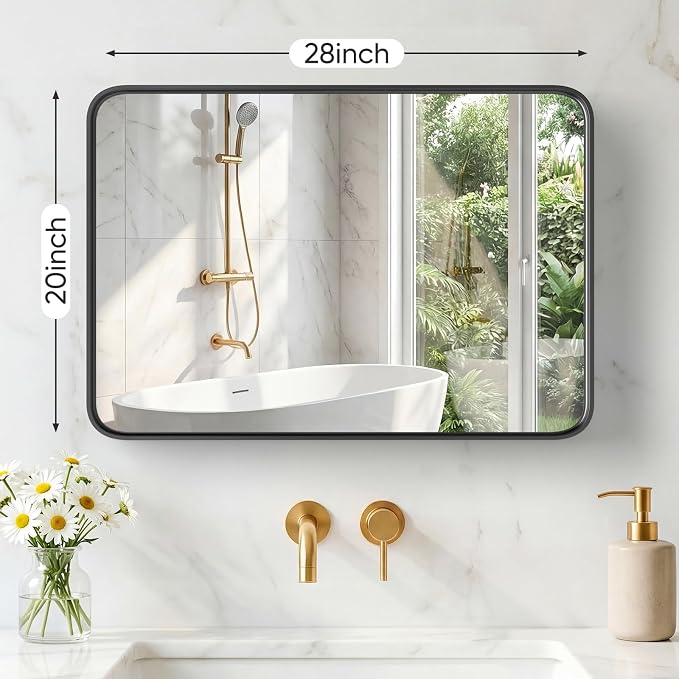 NEWBULIG 20X28 Inch Bathroom Mirror - Image 2