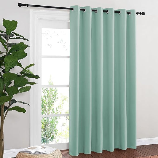 NICETOWN Blackout Sliding Door Curtains 84 Inch Length, Extra Wide Room Divider by NICETOWN