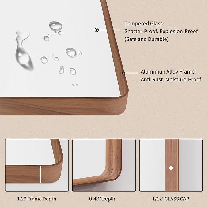 LOAAO 28X36 Bathroom Mirror - Image 5