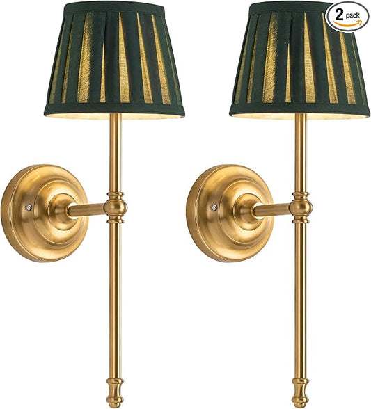 KDG Cordless Wall Sconces Set of 2, Small Wireless 5200mAh Rechargeable Battery by KDG
