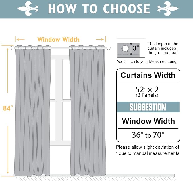 ChrisDowa Blackout Curtains 84 inches Long - Image 5