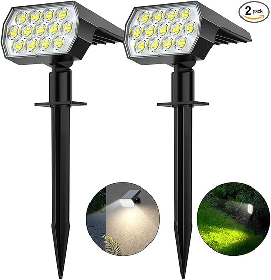 WELALO Solar Spot Lights Outdoor, Solar Landscape Spotlights, Solar Powered by WELALO
