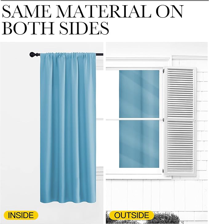NICETOWN Kitchen Curtains for Small Windows, Privacy Thermal Insulated Blackout - Image 6