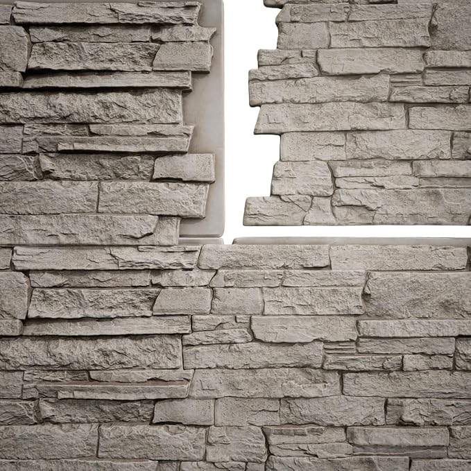 EverStone Acadia Ledge Faux Stone Panel, Desert Sand Color - Image 11