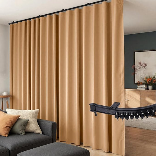 Room Divider Curtains Flexible Ceiling Tracks set Curtain track Ceiling Mount by Hoeflife