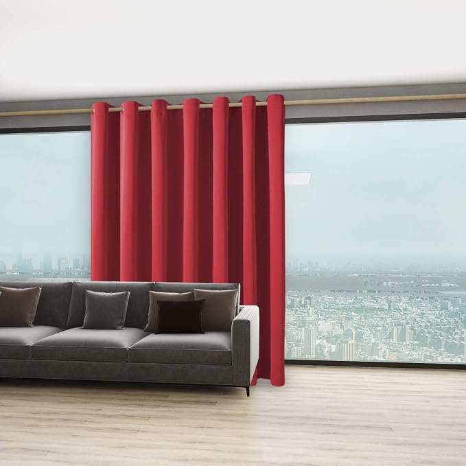 BONZER Extra Wide Room Divider Black Curtain Total Privacy Wall Room Darkening - Image 6