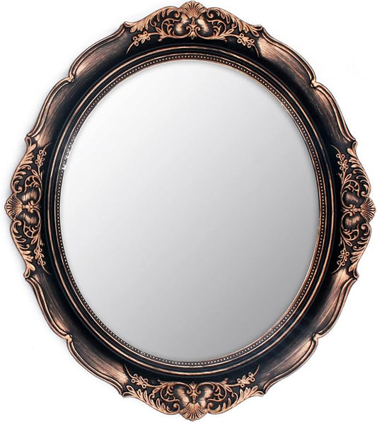 Eaoundm 13.1 x 14.8 inchs Plastic Frame Decorative Wall Mirror, Vintage Hanging by Eaoundm