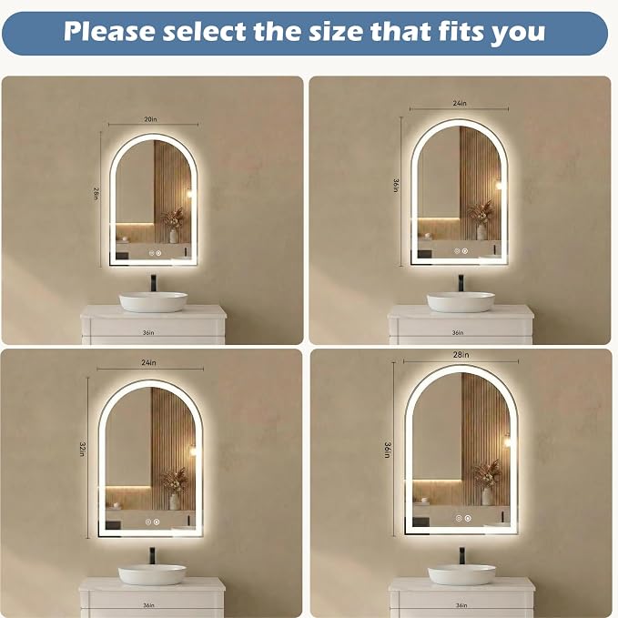 Sweetcrispy 24"×36" LED Bathroom Mirror - Image 2
