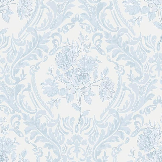 Ismoon Floral Peel and Stick Wallpaper Blue Contact Paper Boho Watercolor by Ismoon