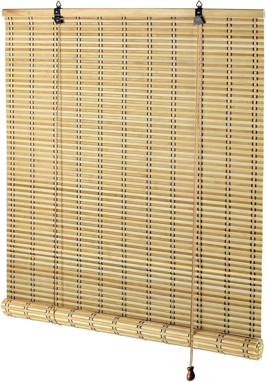 Bamboo Blinds for Interior Windows, Custom Roller Shades for Indoor Window and by BAYUE