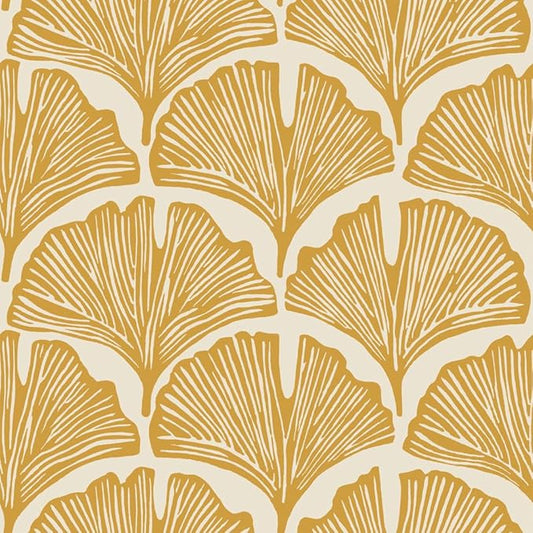 Tempaper x Novogratz Golden Mustard Feather Palm Removable Peel and Stick by TempaperCo