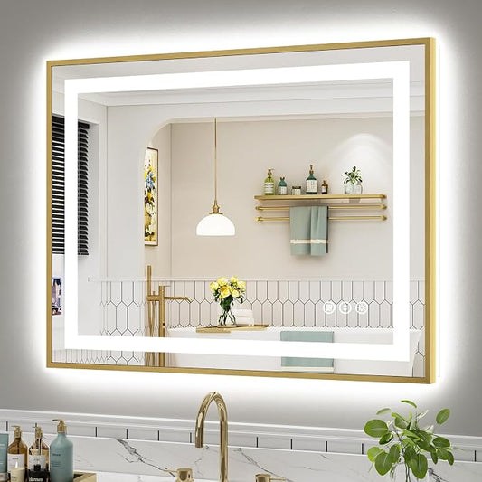 40x32 Inch LED Bathroom Mirror by Briivuemodernmirrors