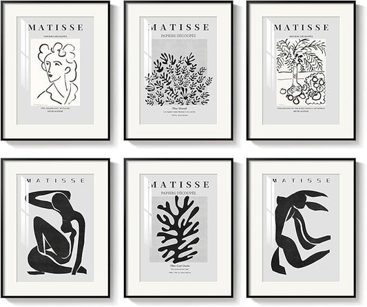 Framed Matisse Wall Art for Living Room, Abstract Aesthetic Pictures for Bedroom by Cuspin