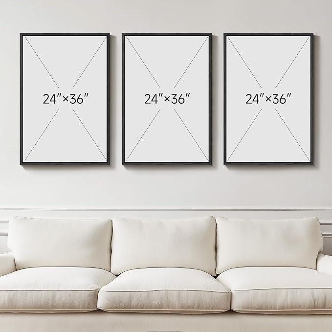 Large Framed Green and White Abstract Wall Art - Image 3