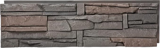 GenStone Faux Stacked Stone Panel 41" x 11.25" in Coffee Color by GenStone
