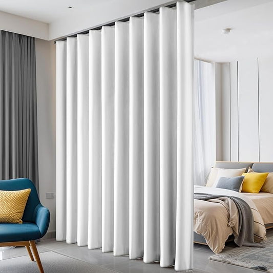 Hoeflife Room Divider Curtains Blackout Floor to Ceiling Curtain by Hoeflife