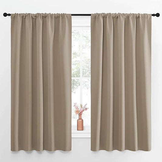 NICETOWN Blackout Curtains for Living Curtains, 52 by 63 Inch, Window Treatment by NICETOWN