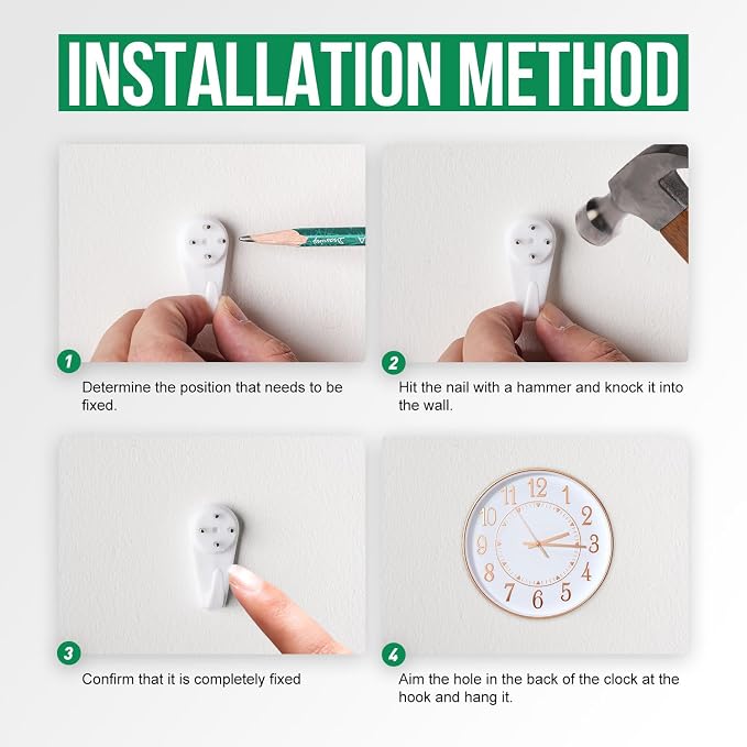 Wall Clock Modern Non-Ticking Battery Operated Silent Wall Clocks Simple Style - Image 9