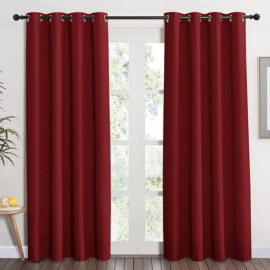 NICETOWN Burgundy Curtains for Living Room by NICETOWN