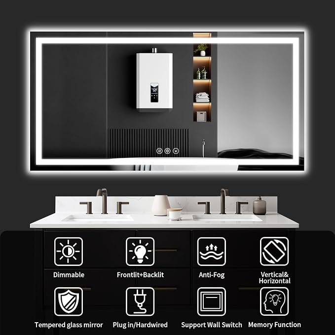 LED Bathroom Mirrors 32"x72" Bathroom Mirror - Image 8