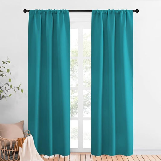 NICETOWN Peacock Blue Blackout Curtains Panels by NICETOWN
