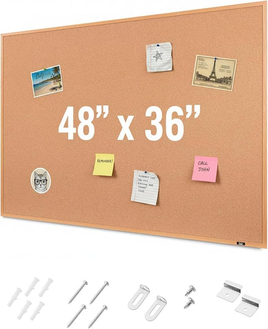 Mr. Pen- Cork Notice Board, 48 X 36 Inches, Cork Bulletin Board by MrPen