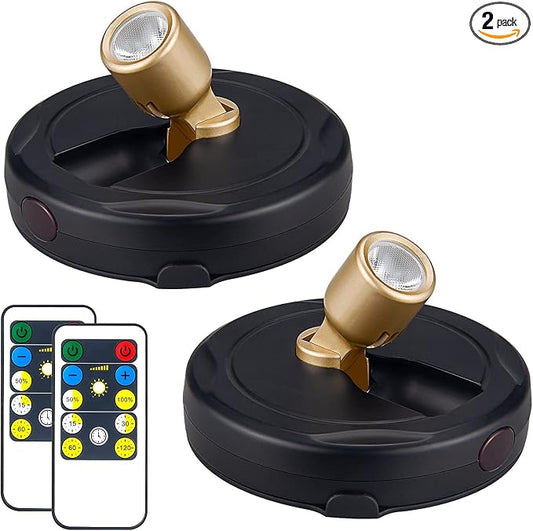 HAMVIDNE Wireless LED Spotlight, Battery Powered Picture Lights, Uplighting by HAMVIDNE