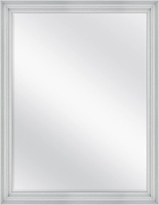 MCS Ezra 34.66x44.66 Large Wall Mirror, Vertical & Horizontal Wall Hanging by MCSIndustriesInc