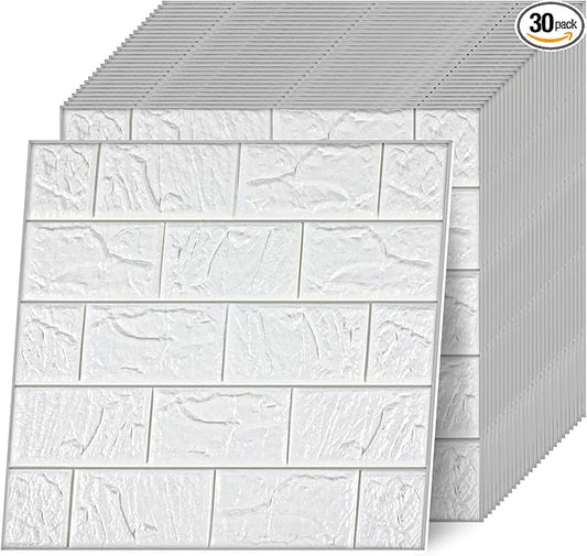 30 Pcs 3D Wall Panels Peel and Stick, Home Decoration by Prasacco