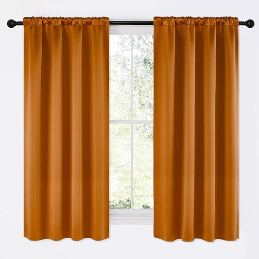 NICETOWN Room Darkening Cafe Satin Curtains by NICETOWN