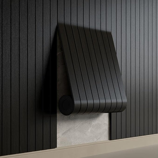 YU LI 3DH Peel and Stick PVC Slat Wall Panel 236"x15.75" Self-Adhesive Thick by YULI3DH