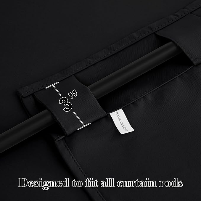 RYB HOME Blackout Curtains 80 inches Long Thermal Insulating Large Window - Image 2
